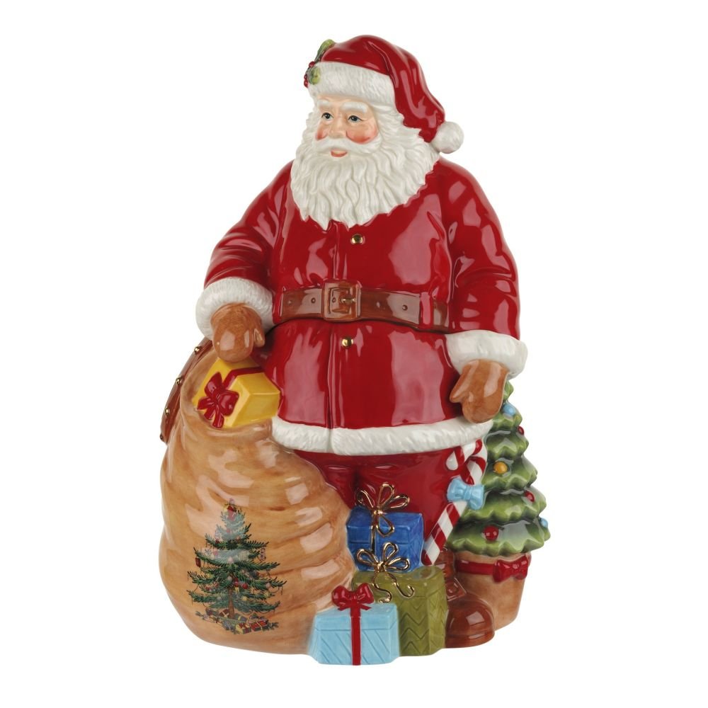 Spode クリスマスツリー Pepper Salt& White & Black Figural 2Pc - Tree Christmas - Spode クッキージャー　新品 サンタクロース クリスマス